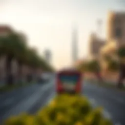 A scenic view of the F29 Al Wasl bus route showcasing iconic landmarks