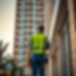 Professional maintenance service in a residential building