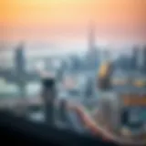 Dubai Skyline: A Hub for Real Estate Investment Scenic view of Dubai skyline representing real estate opportunities