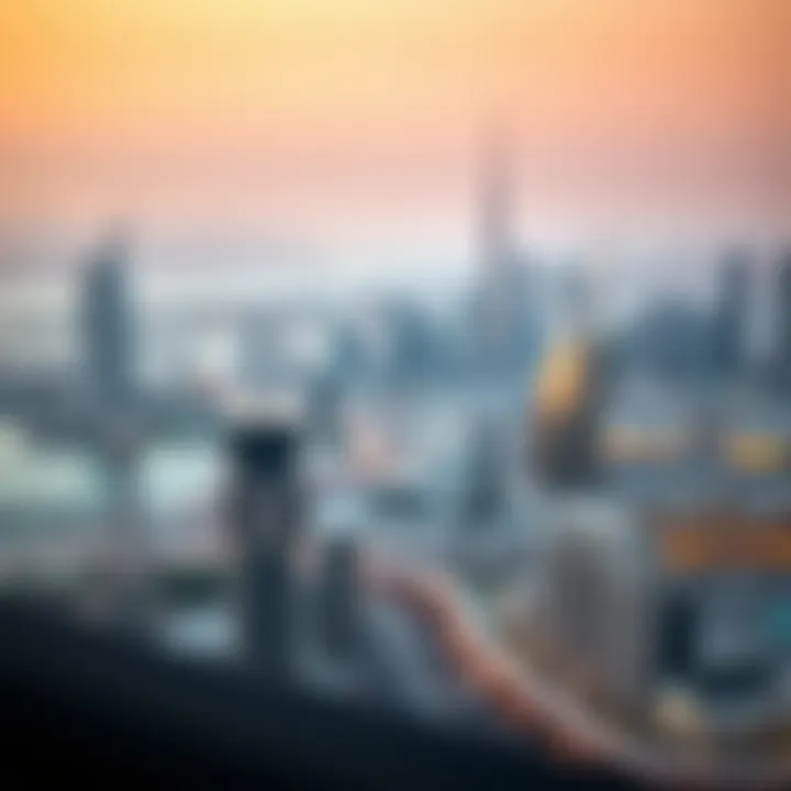 Dubai Skyline: A Hub for Real Estate Investment Scenic view of Dubai skyline representing real estate opportunities