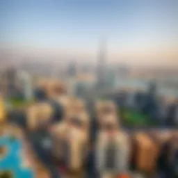 Aerial view of Dubai's skyline showcasing luxury properties