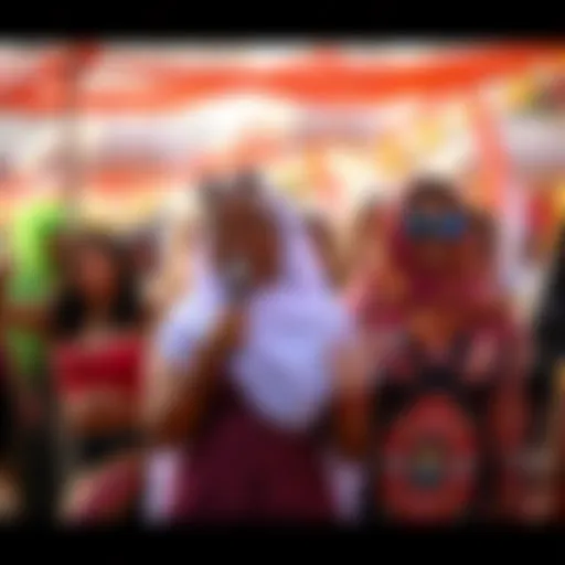 A vibrant gathering celebrating diversity at Mamzar Beach.