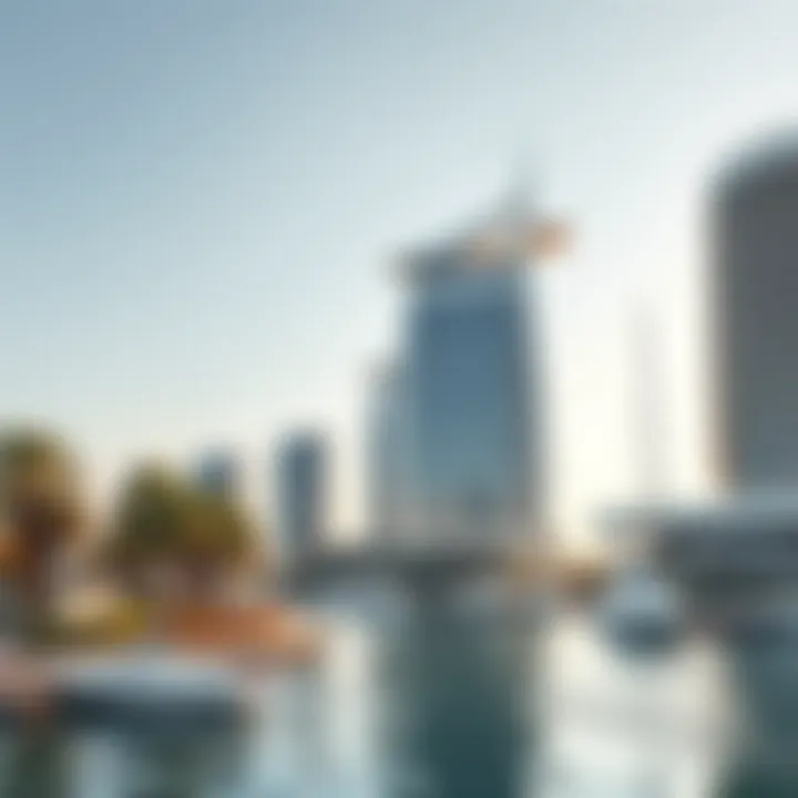 Prime location of Marina Pearl with surrounding attractions