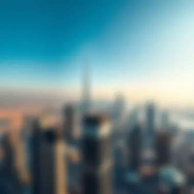 Dubai Skyline from Media One Tower Stunning view of Dubai from Media One Tower