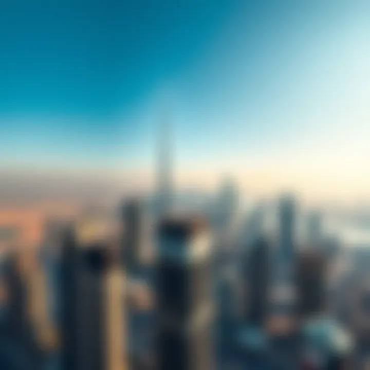 Dubai Skyline from Media One Tower Stunning view of Dubai from Media One Tower