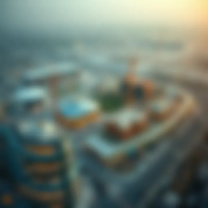 Aerial view of Meydan One Mall construction site