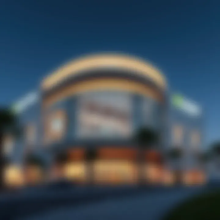 Architectural rendering of Meydan One Mall exterior