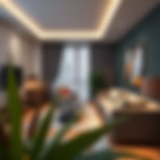 Modern furnished studio in Abu Hail showcasing interior design