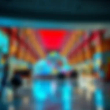 Entertainment zone featuring recreational activities