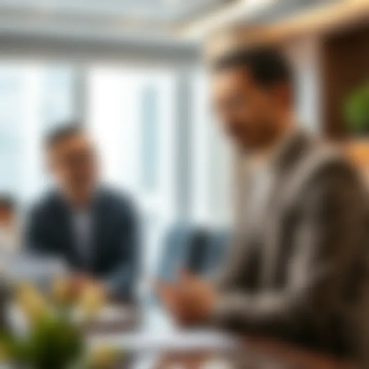 Real estate agent discussing investment strategies with a client