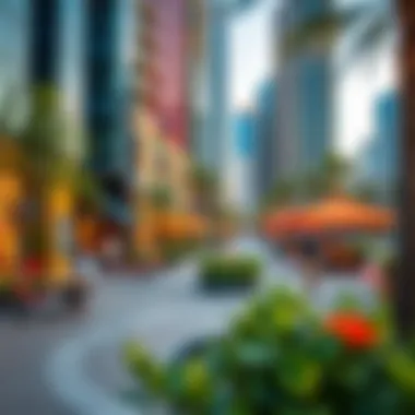 Lifestyle Around Nopoli Tower Vibrant lifestyle scene around Nopoli Tower with cafes and parks