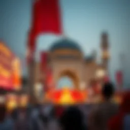 Cultural celebration in Dubai during a public holiday