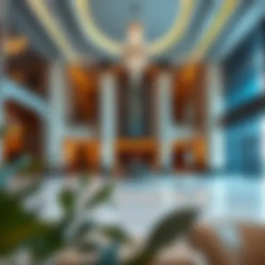 Luxurious lobby interior highlighting design elements and ambiance