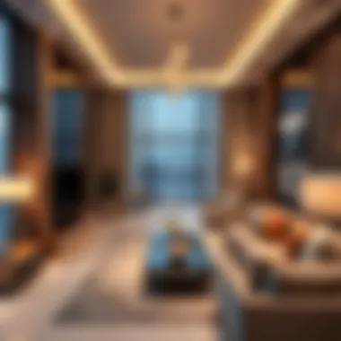 Luxury Living Inside Tiger Tower Interior shot of a luxury apartment in Tiger Tower