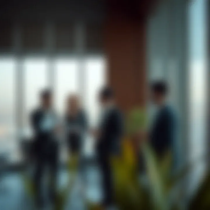 Business professionals collaborating within Al Saqr Business Tower