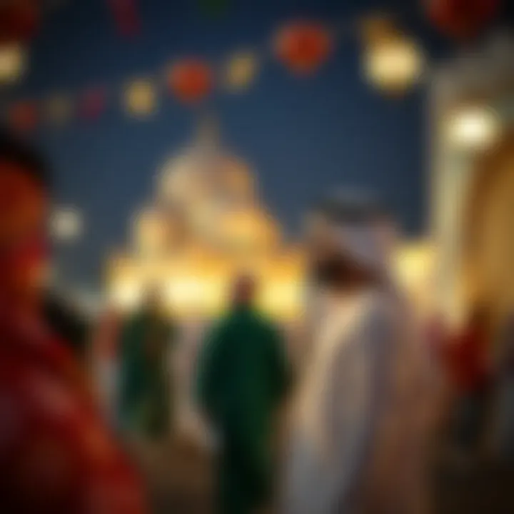 Cultural Celebration in the UAE Traditional Emirati cultural celebration during a holiday