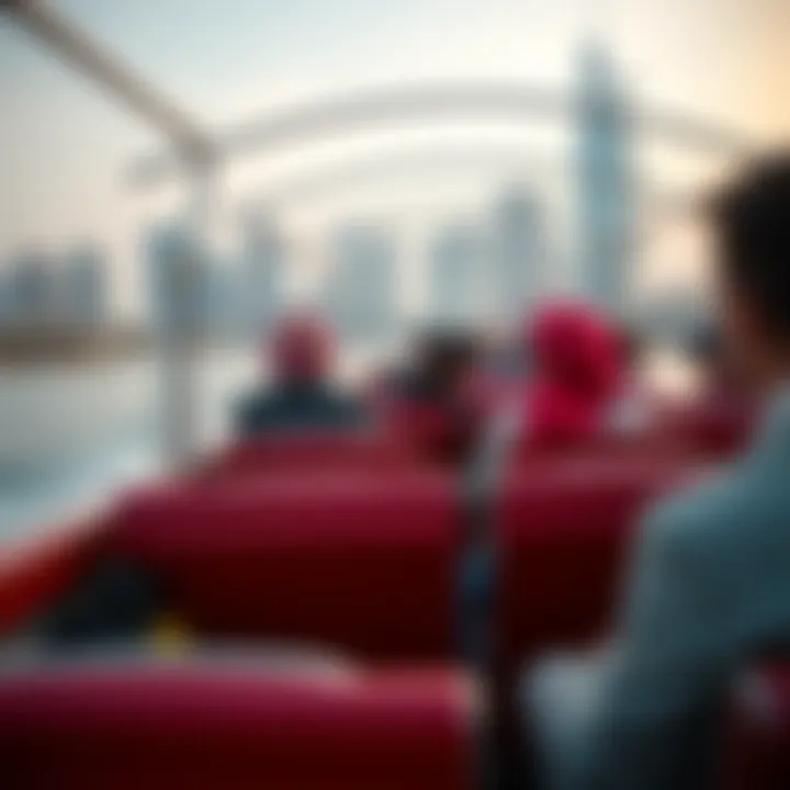 Passengers enjoying a scenic ride on an RTA boat